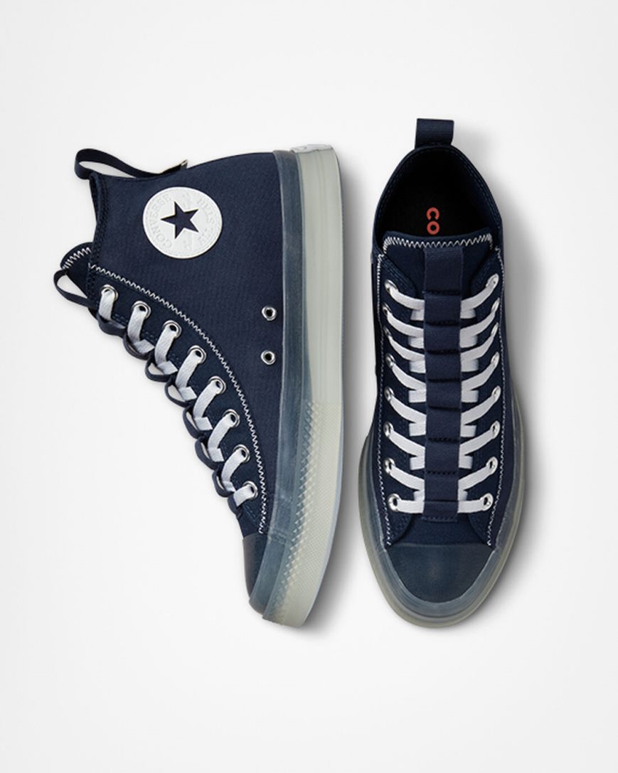 Zapatillas Altas Converse Chuck Taylor All Star CX Explore Mujer Obsidian Blancas | PE 8PE754